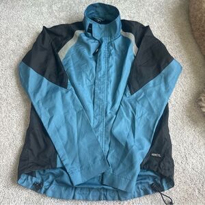Kerrits Windbreaker Jacket Women’s S Blue Black Full Zip Lightweight Reflective